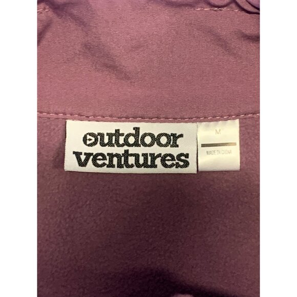 Outdoor Ventures Women Fleece-Lined Vest Medium Pocket Collar Zipper Purple New - Picture 10 of 11